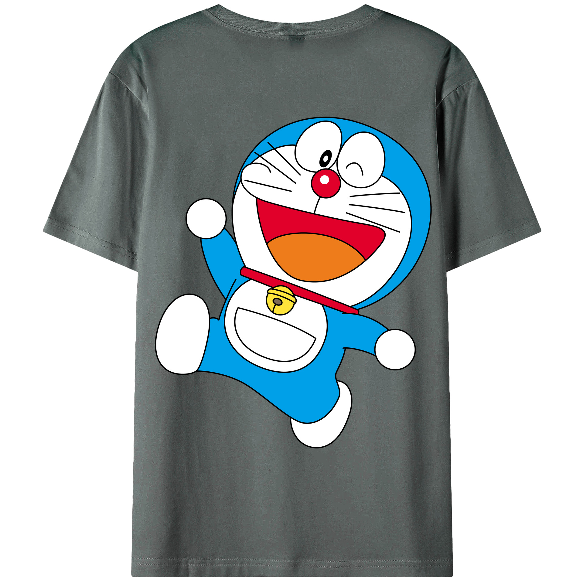 （画像用） ドラえもん Doraemon 綿100％ メンズ半袖Tシャツ（バックプリント） 通気性